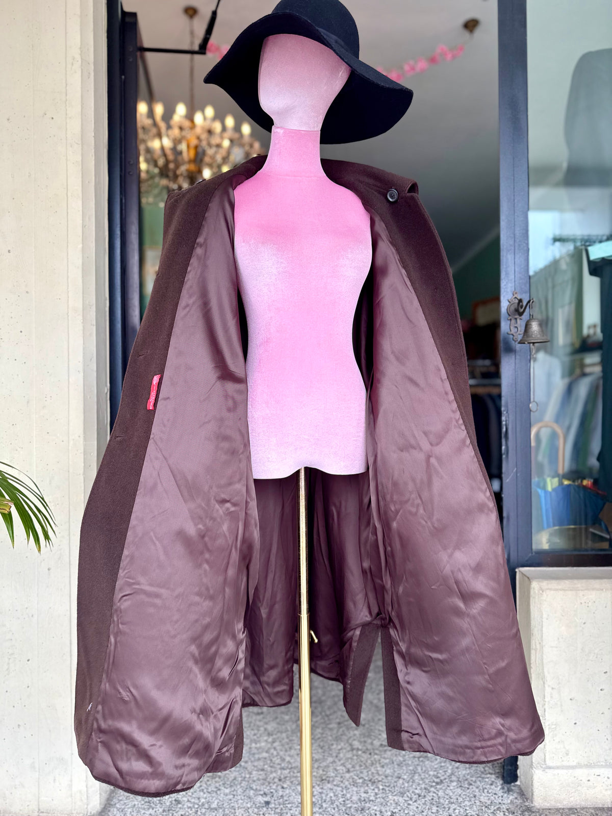 Cappotto cioccolato in pura lana merino - TG. 54/56