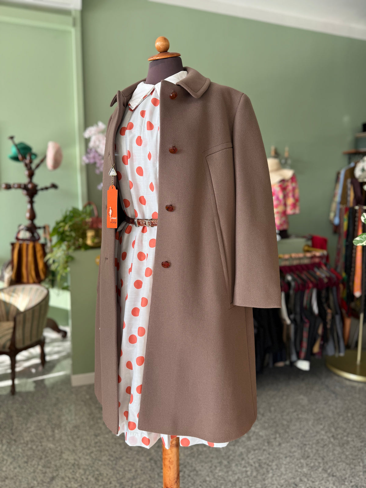 Cappotto anni ‘60 NOS tortora - TG. 40/42