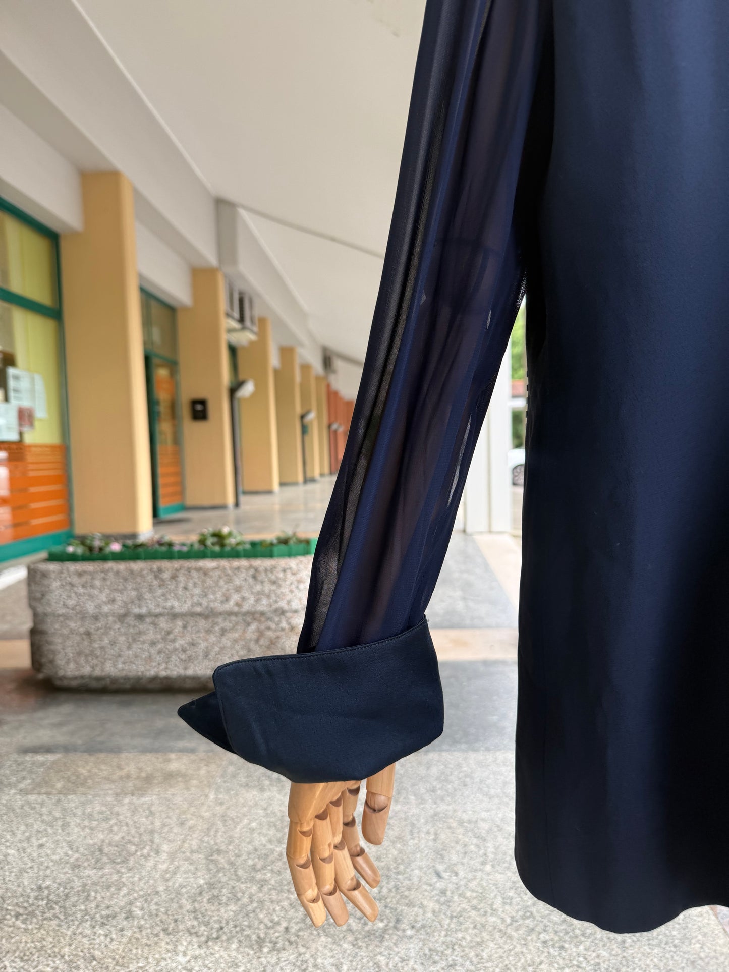 Giacca elegante blu in crepe - TG. 50/52