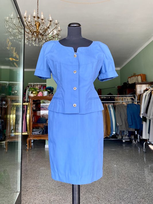 Tailleur azzurro nuovo fondo di magazzino - TG. 40