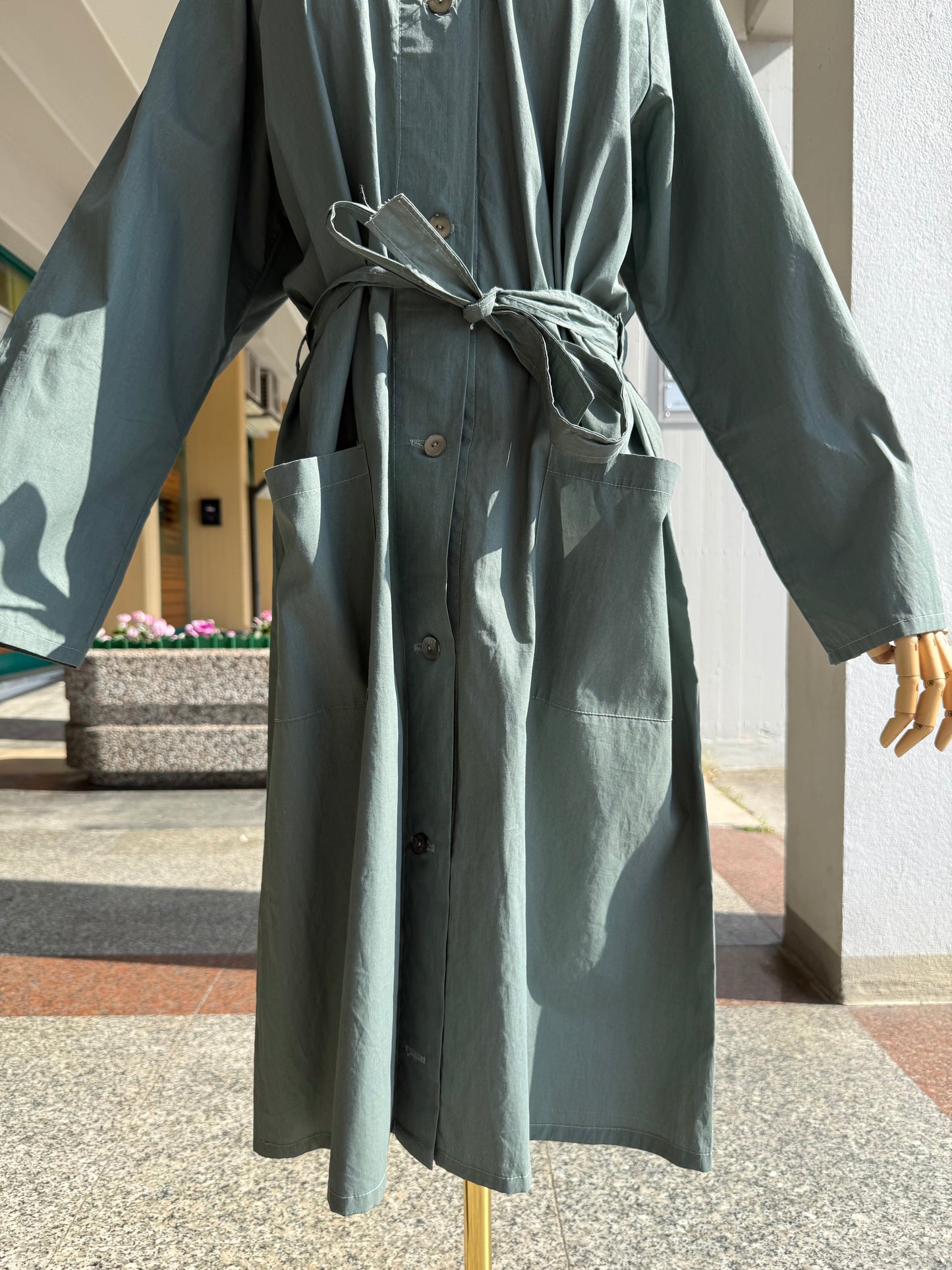 Trench anni ‘80 azzurro polvere - TG. 44/46