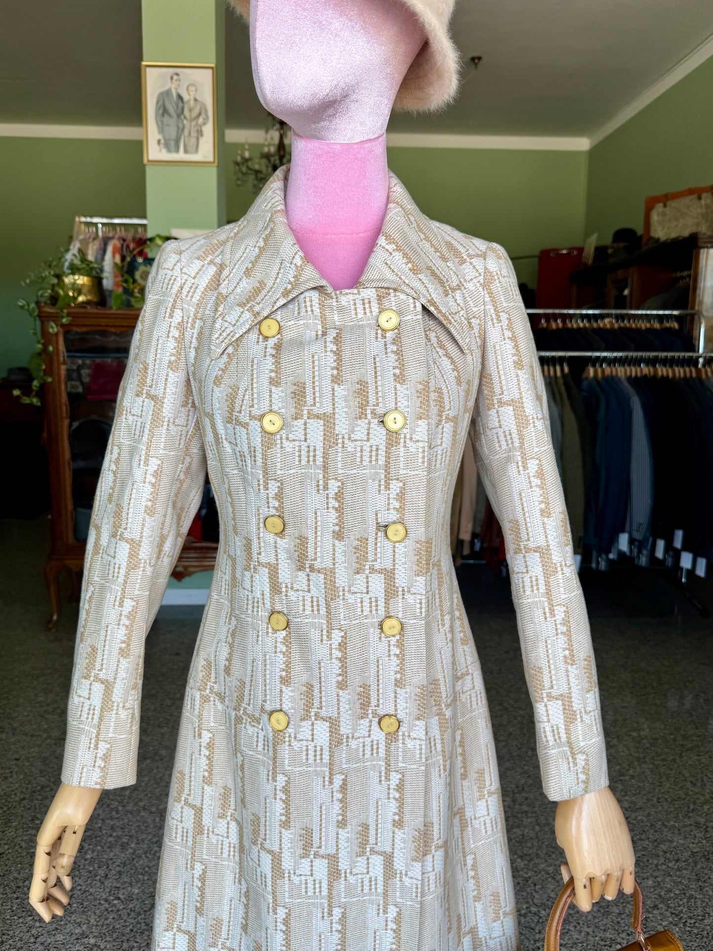 Cappottino anni ‘70 optical bon ton - TG. 38/40