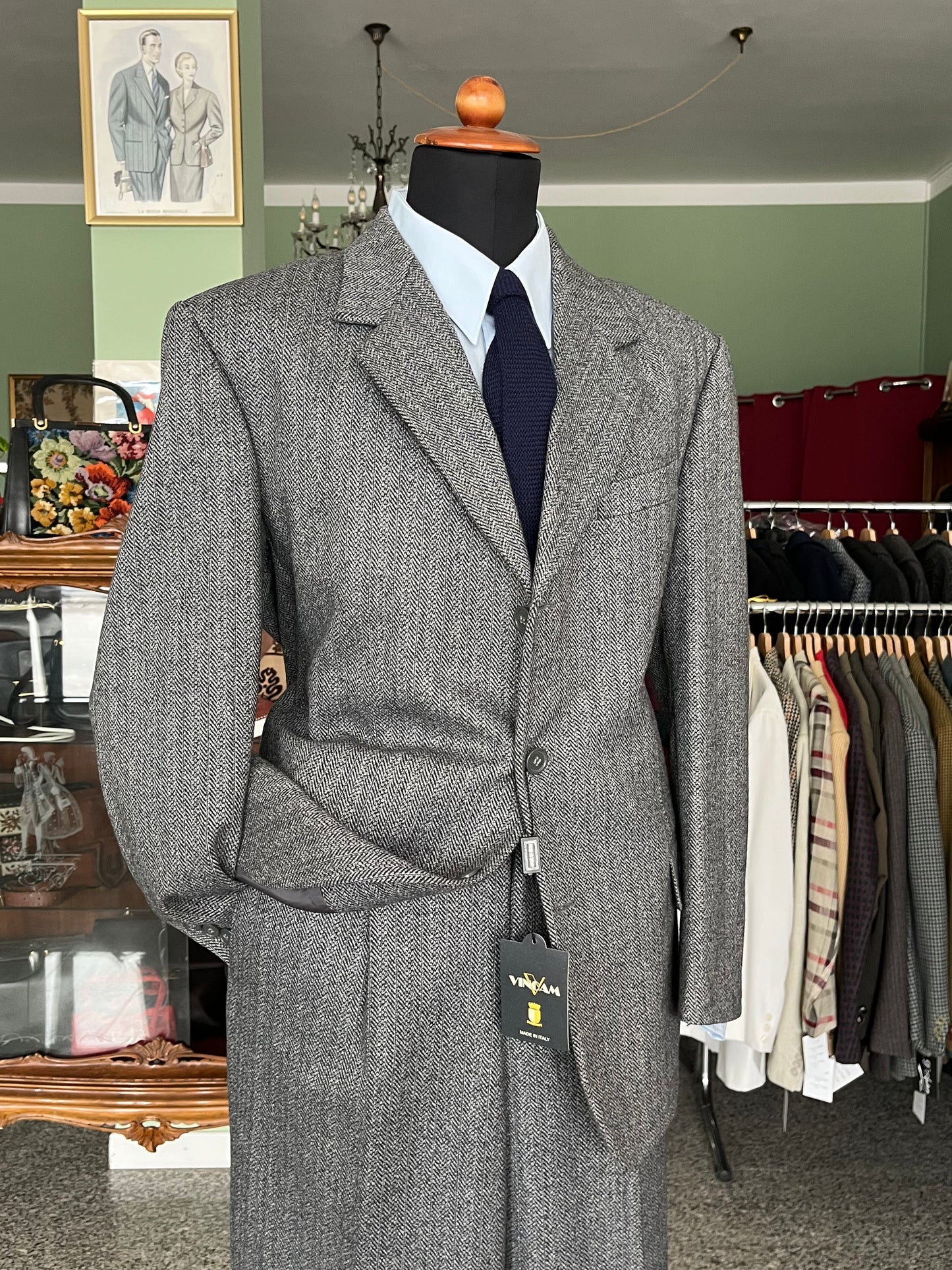 Completo anni '90 tweed NOS tg. 54 drop 4