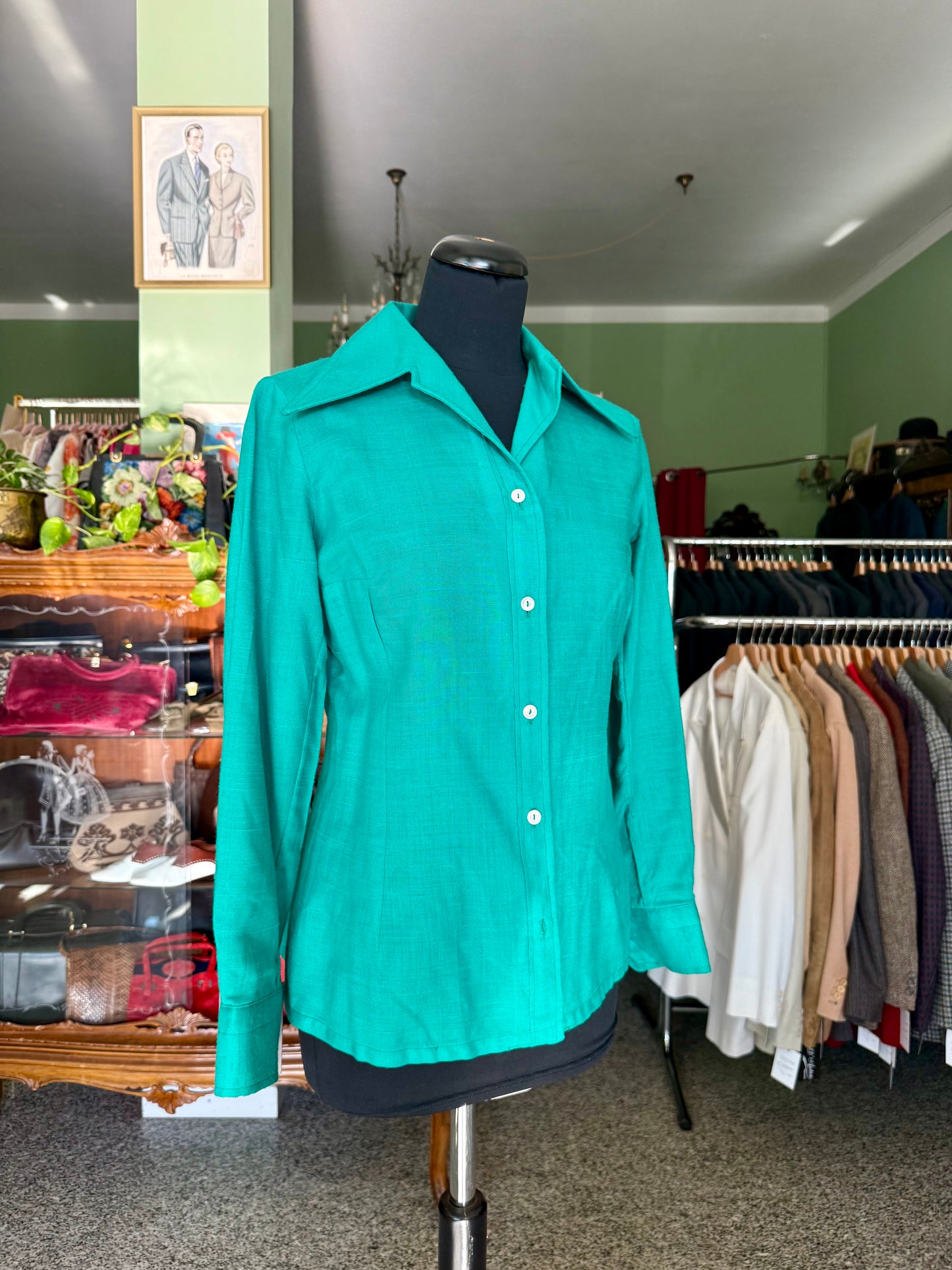 Camicia verde anni ‘70 - TG. 40
