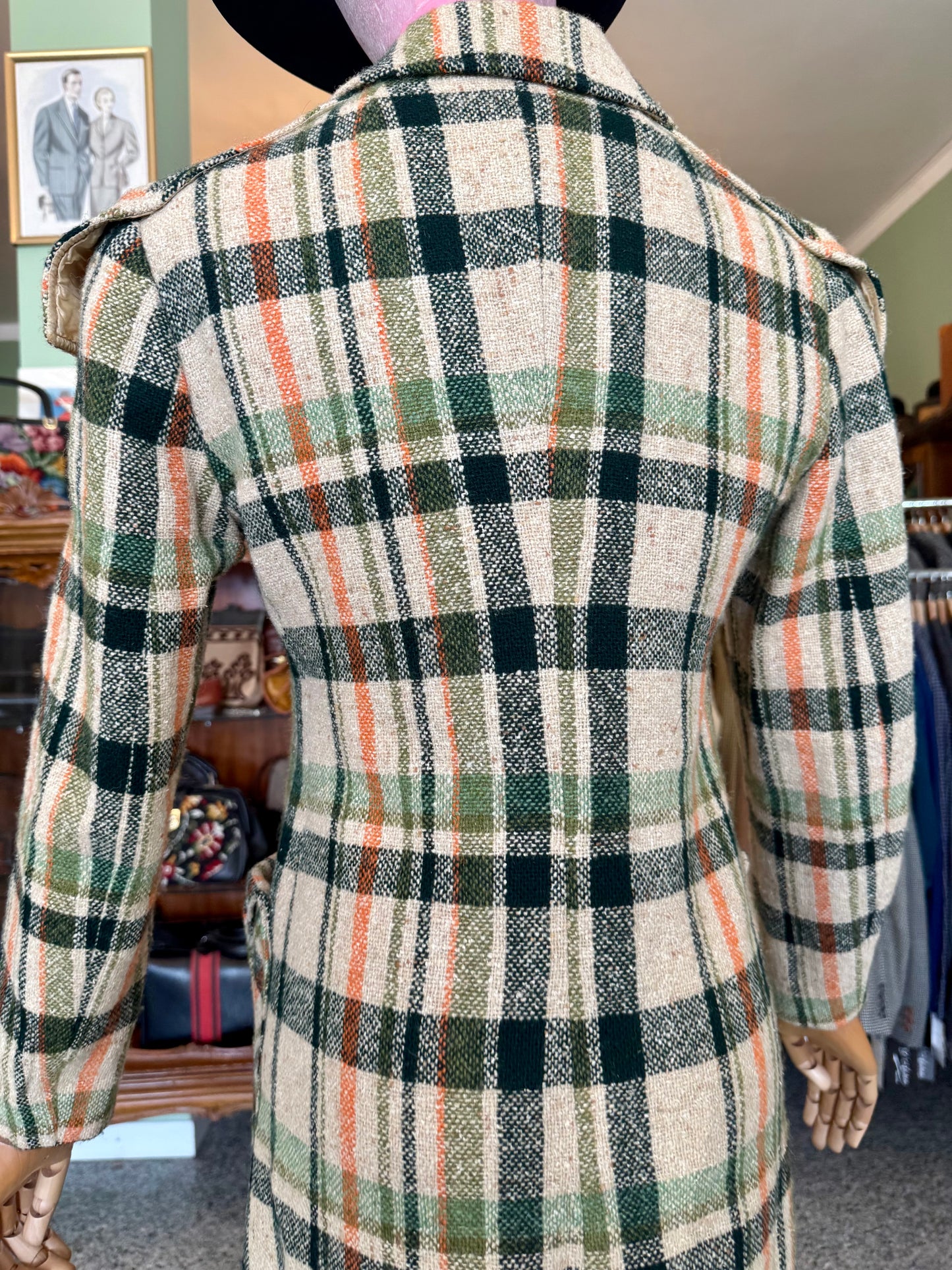 Cappotto anni ‘70 fantasia check - TG. 38