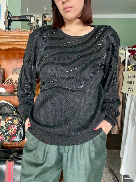Blusa anni ‘80 con decori - TG. 42