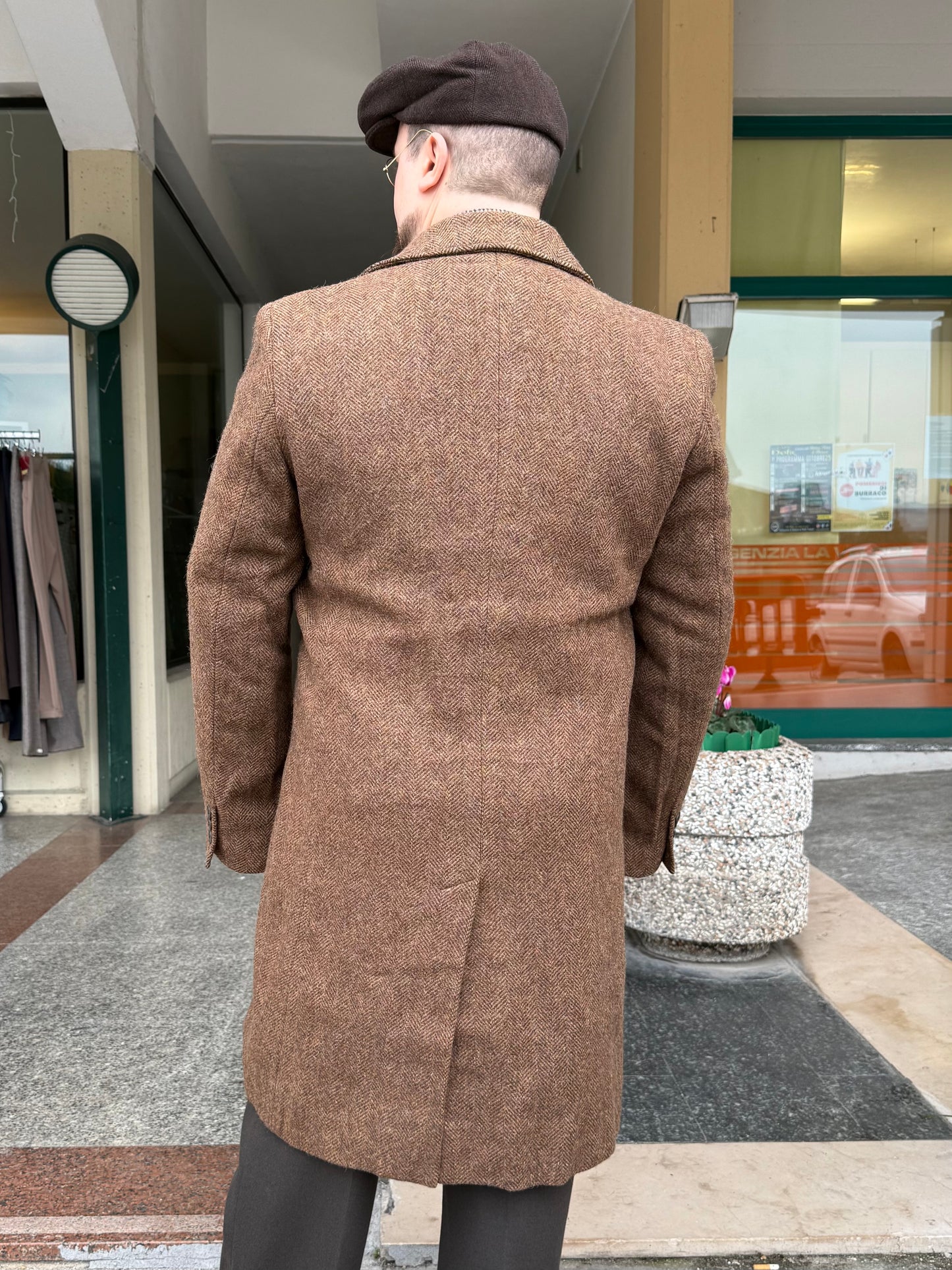 Cappotto tweed anni '70 tg. 50-52