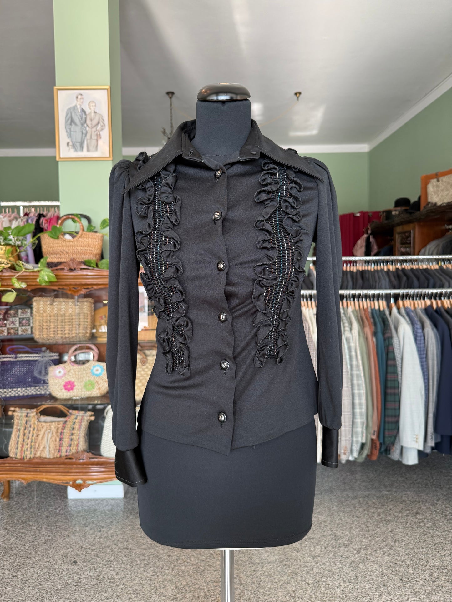 Camicia anni ‘70 con rouches - TG. 36/38