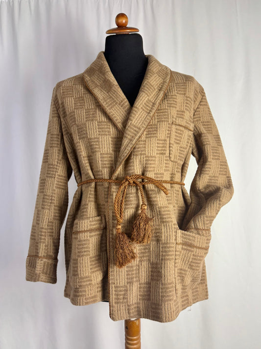 Giacca da camera beige con motivo geometrico - TG. S/M