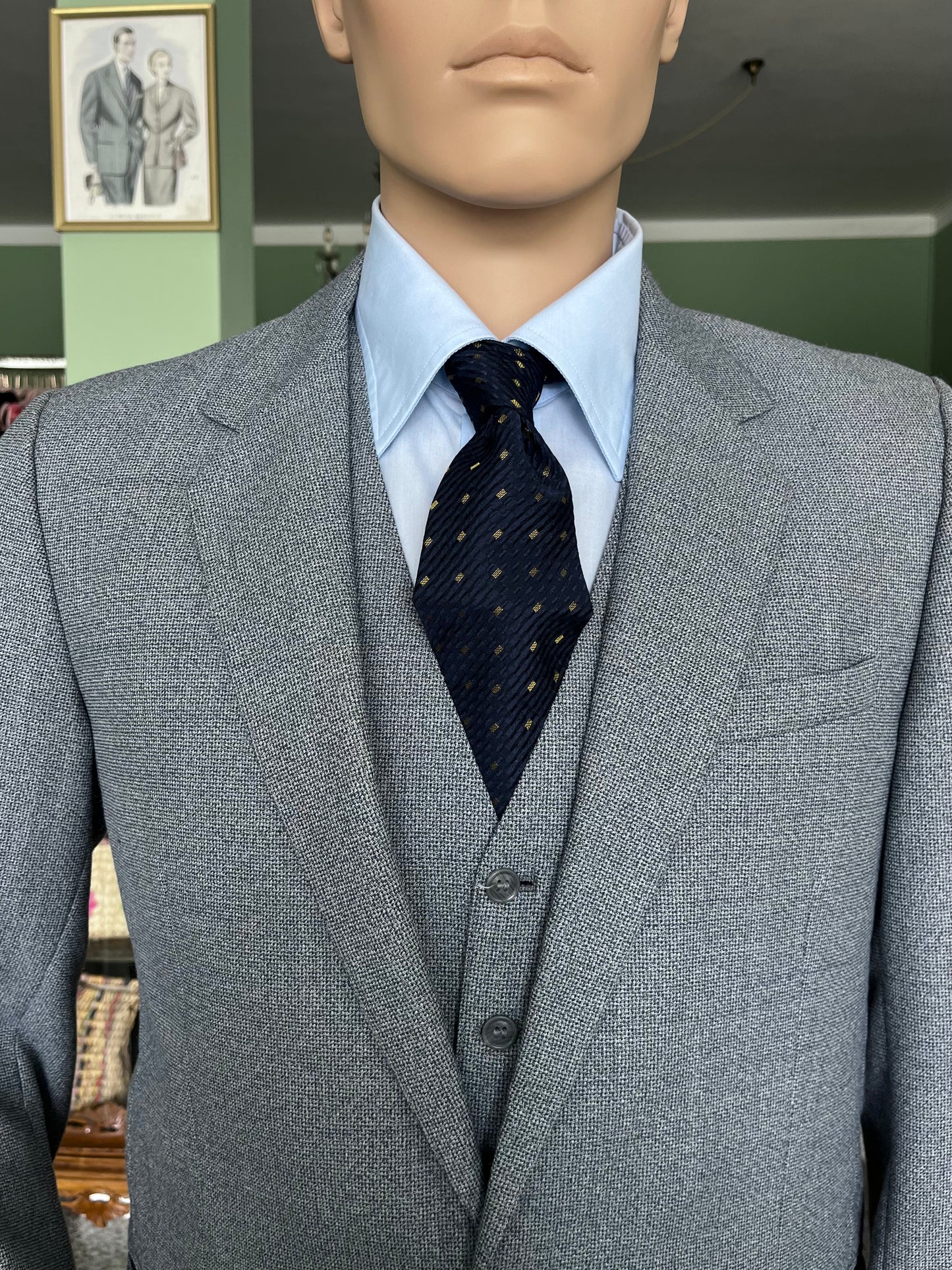 Completo tre pezzi anni '70 tg. 48