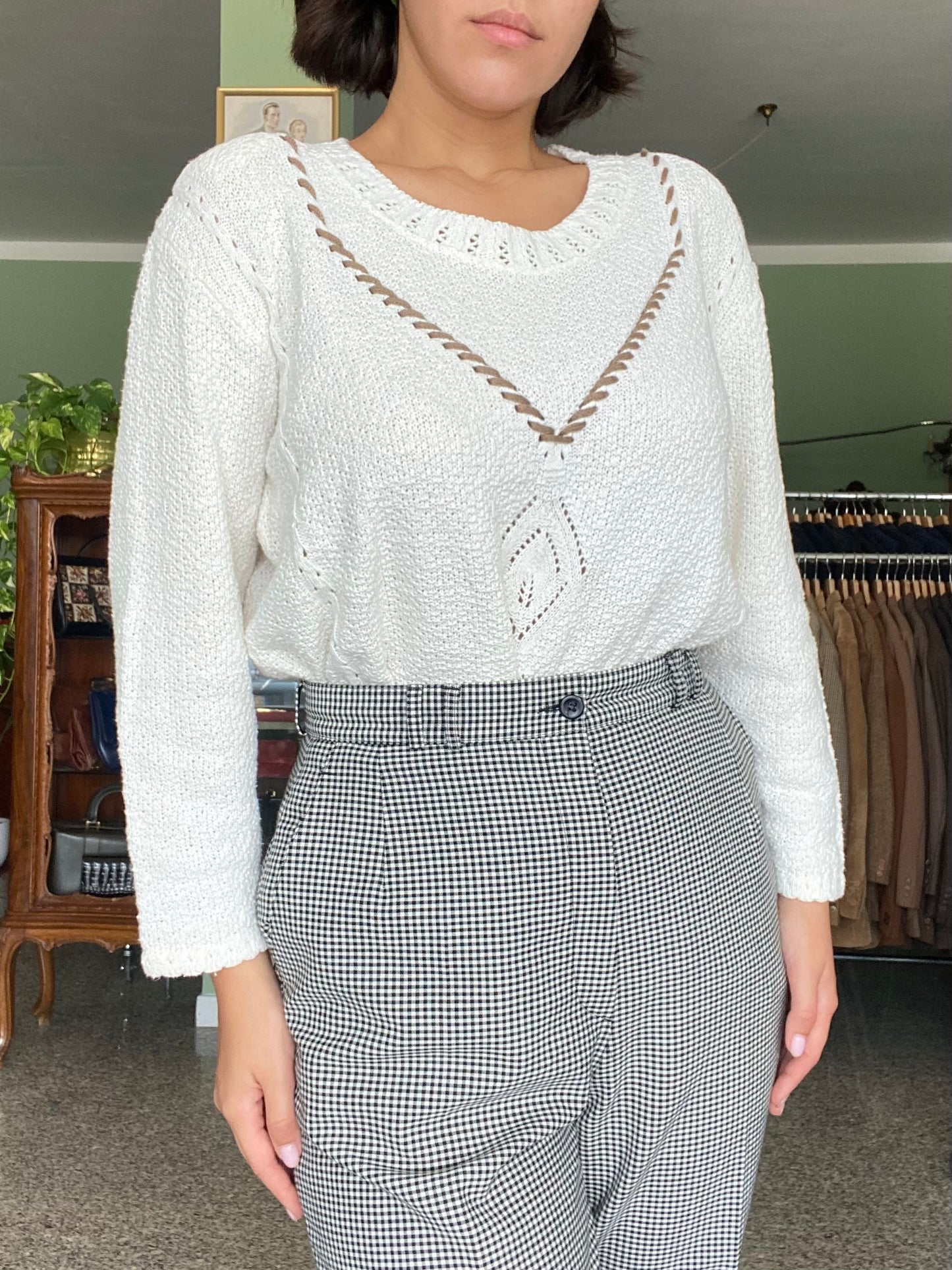 Blusa bianca in cotone - TG. 42/44/46