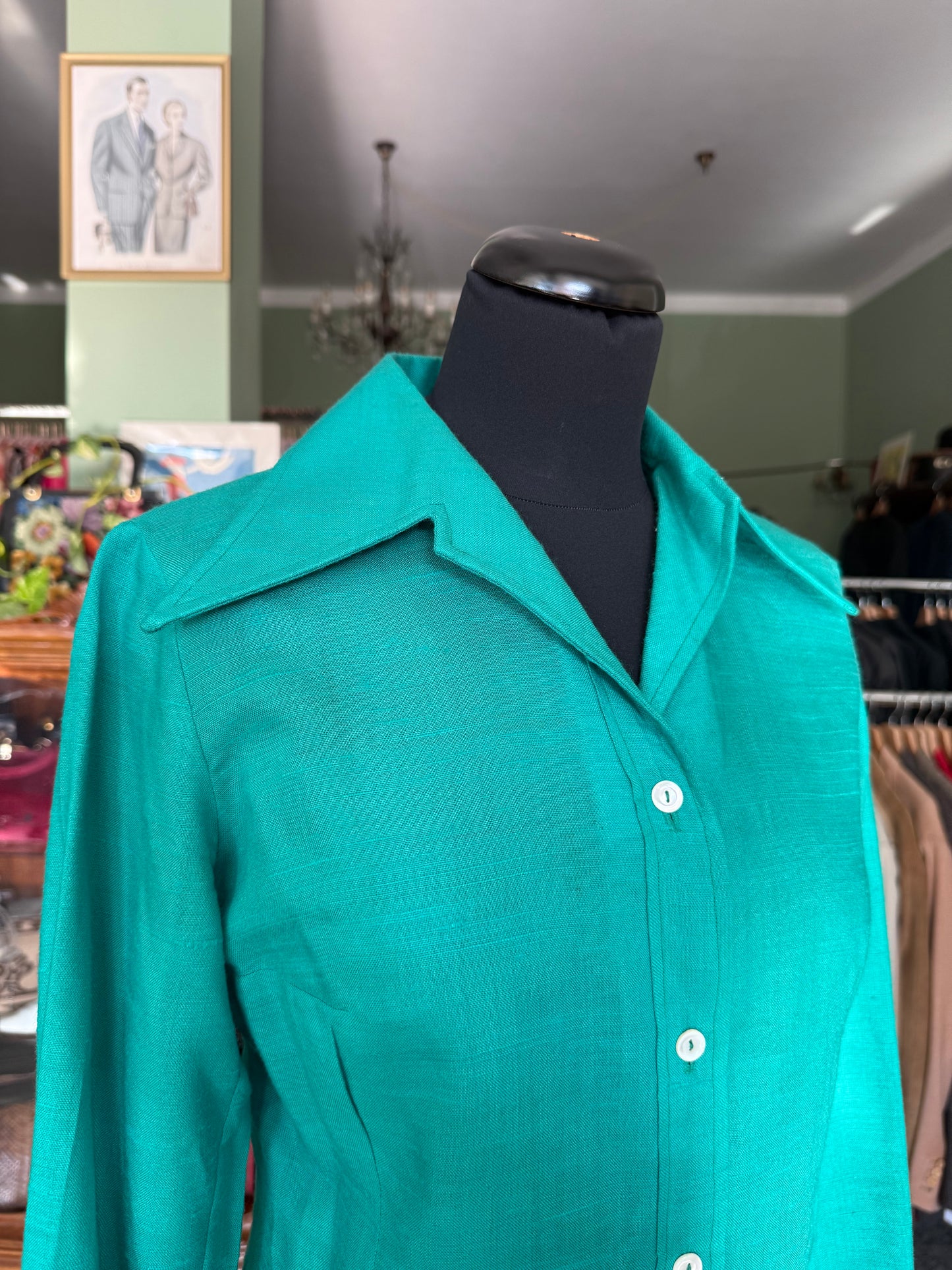 Camicia verde anni ‘70 - TG. 40