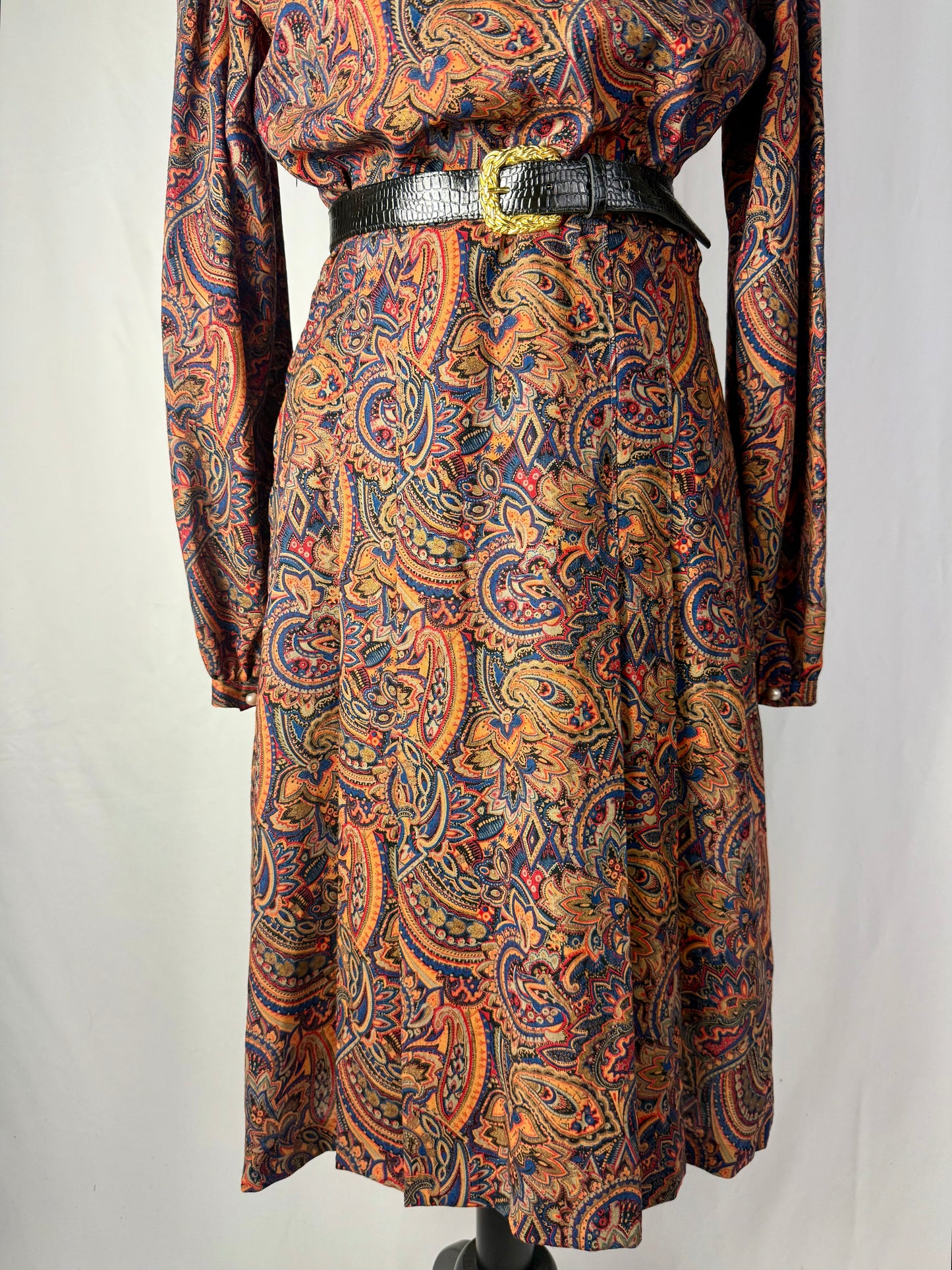 Abito anni ‘70 sartoriale con perline - TG. 42