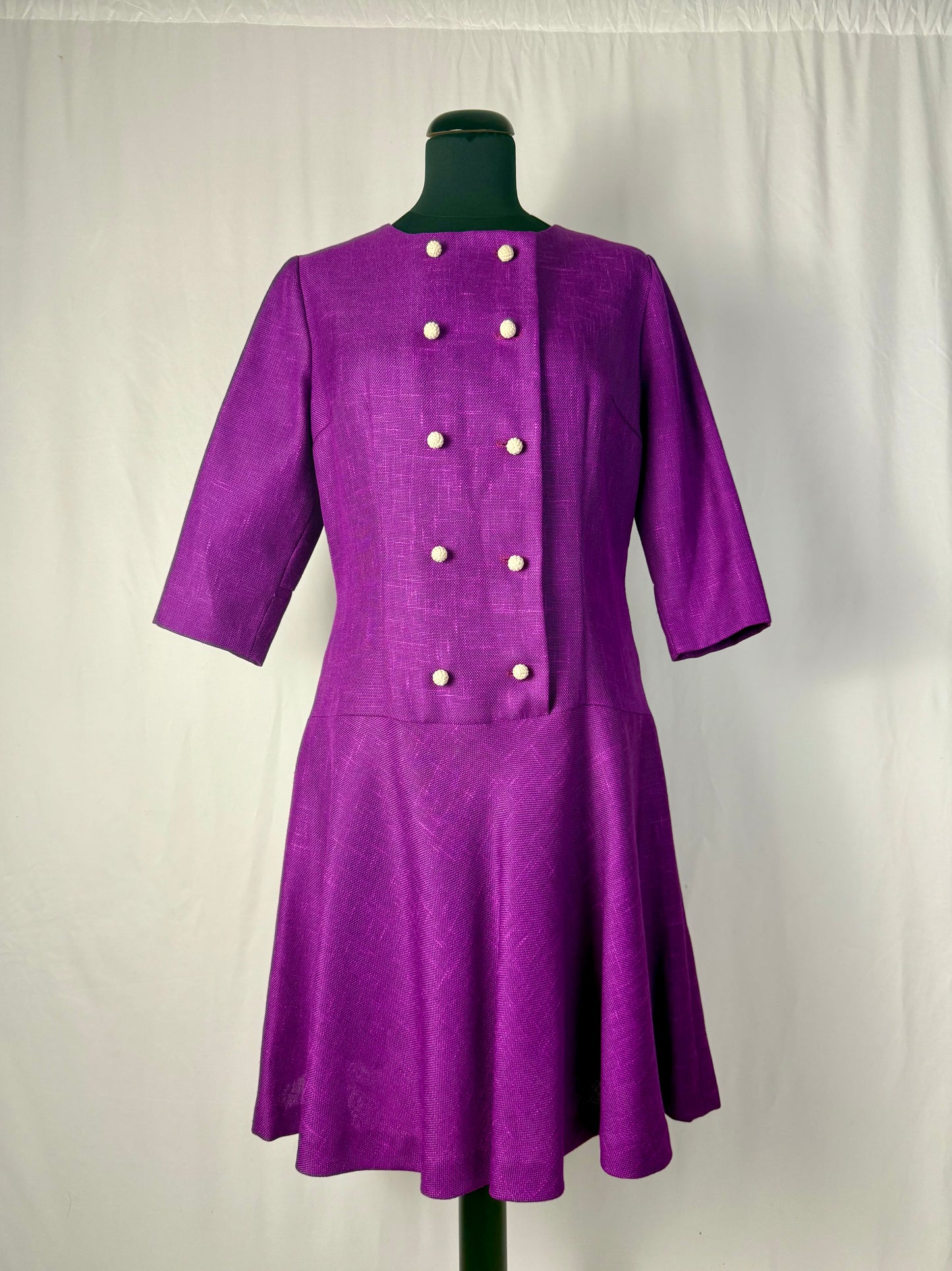 Abito anni ‘60 viola ciclamino - TG. 42