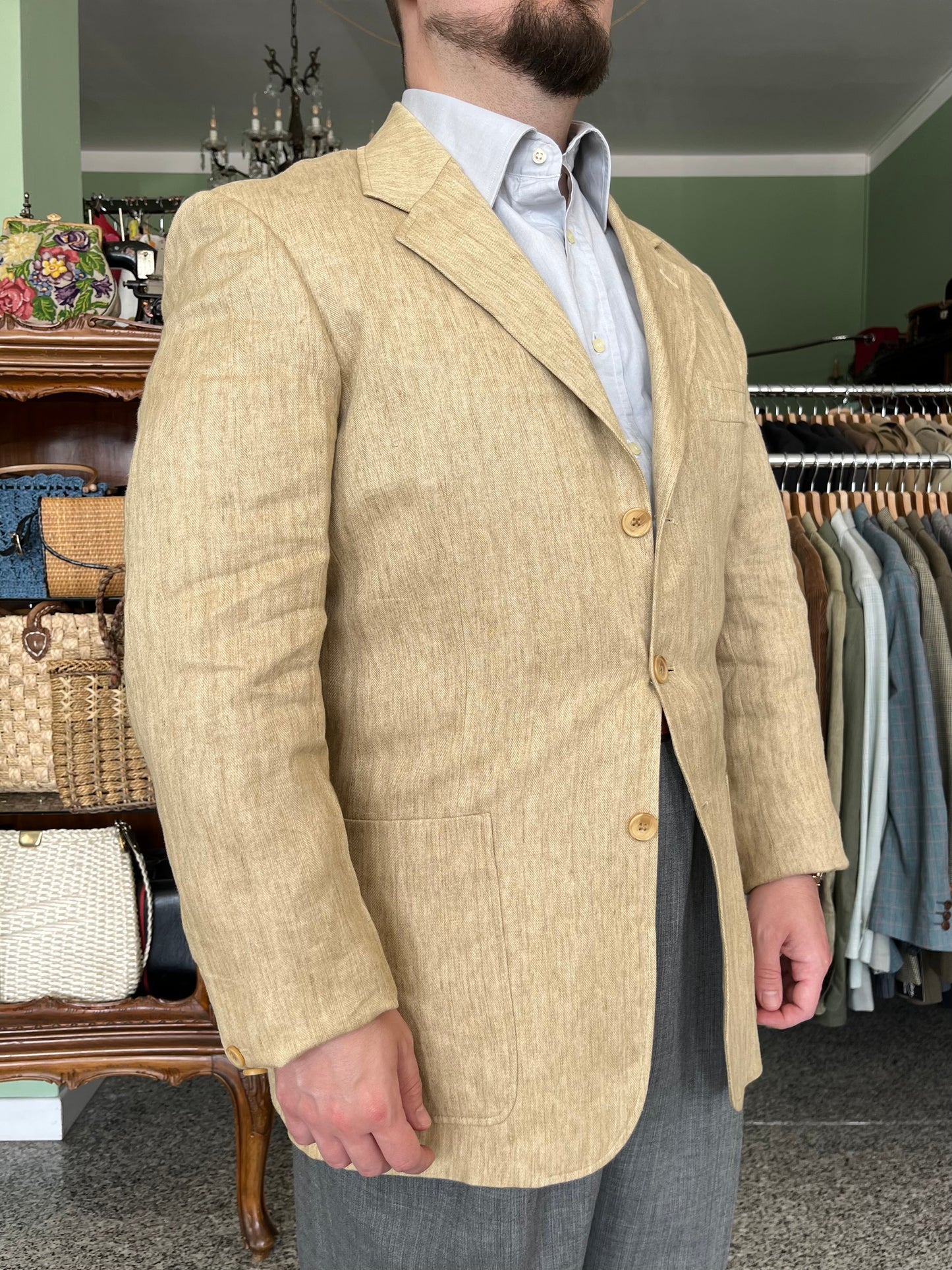 Giacca anni ‘90 in lino tg. 50-52