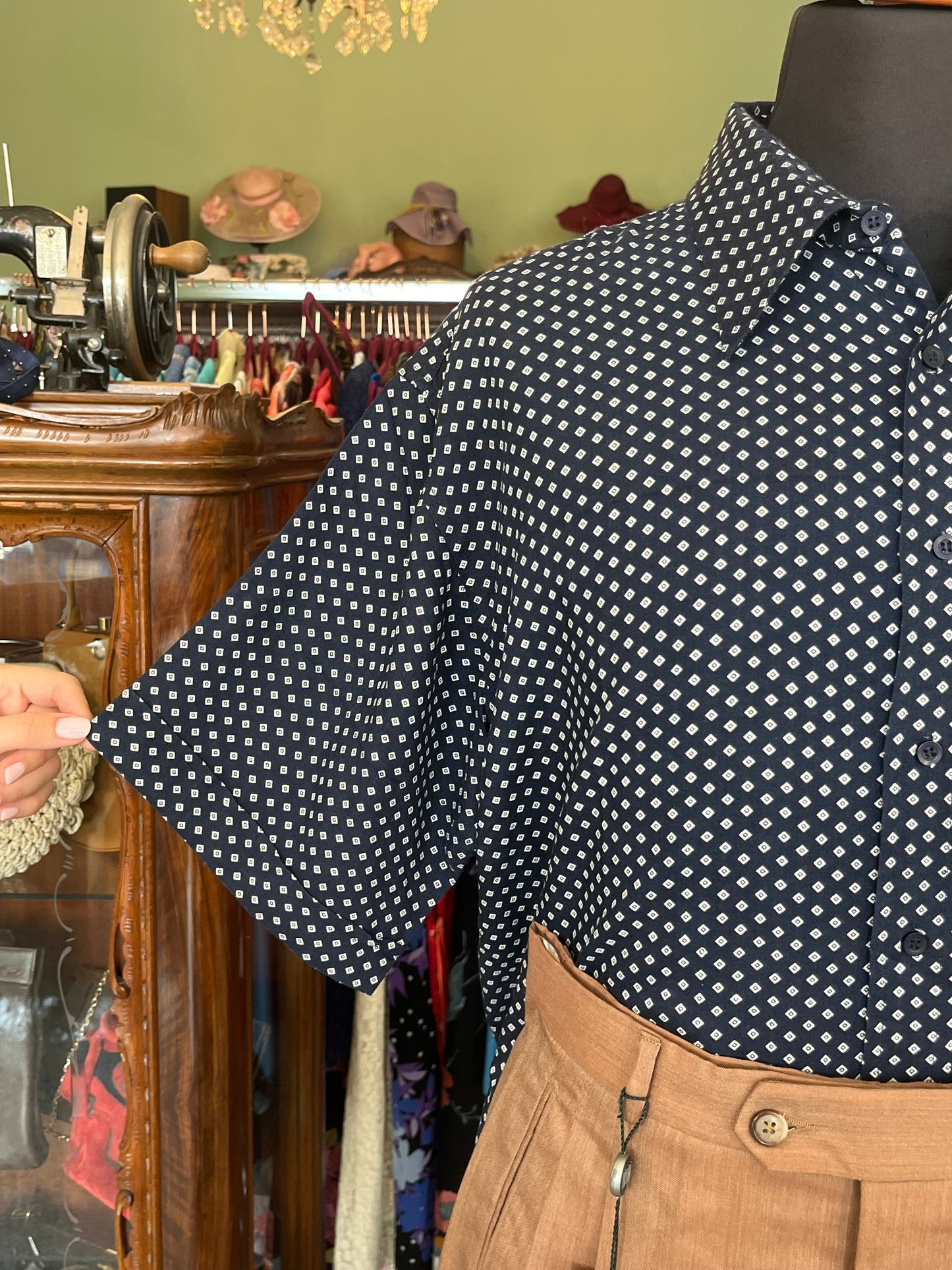 Camicia anni ‘80 a maniche corte viscosa M-L