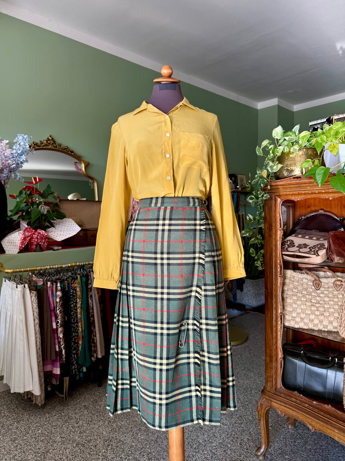 Gonna tartan verde - TG. 40