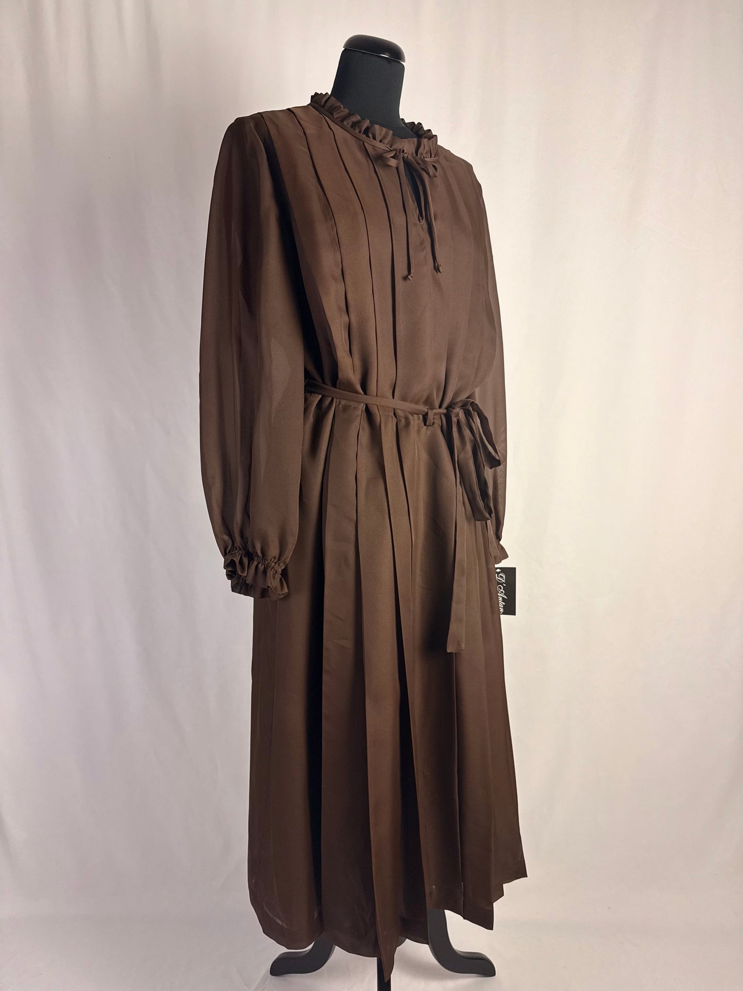 Abito anni ‘60 color cioccolato - TG. 54 circa