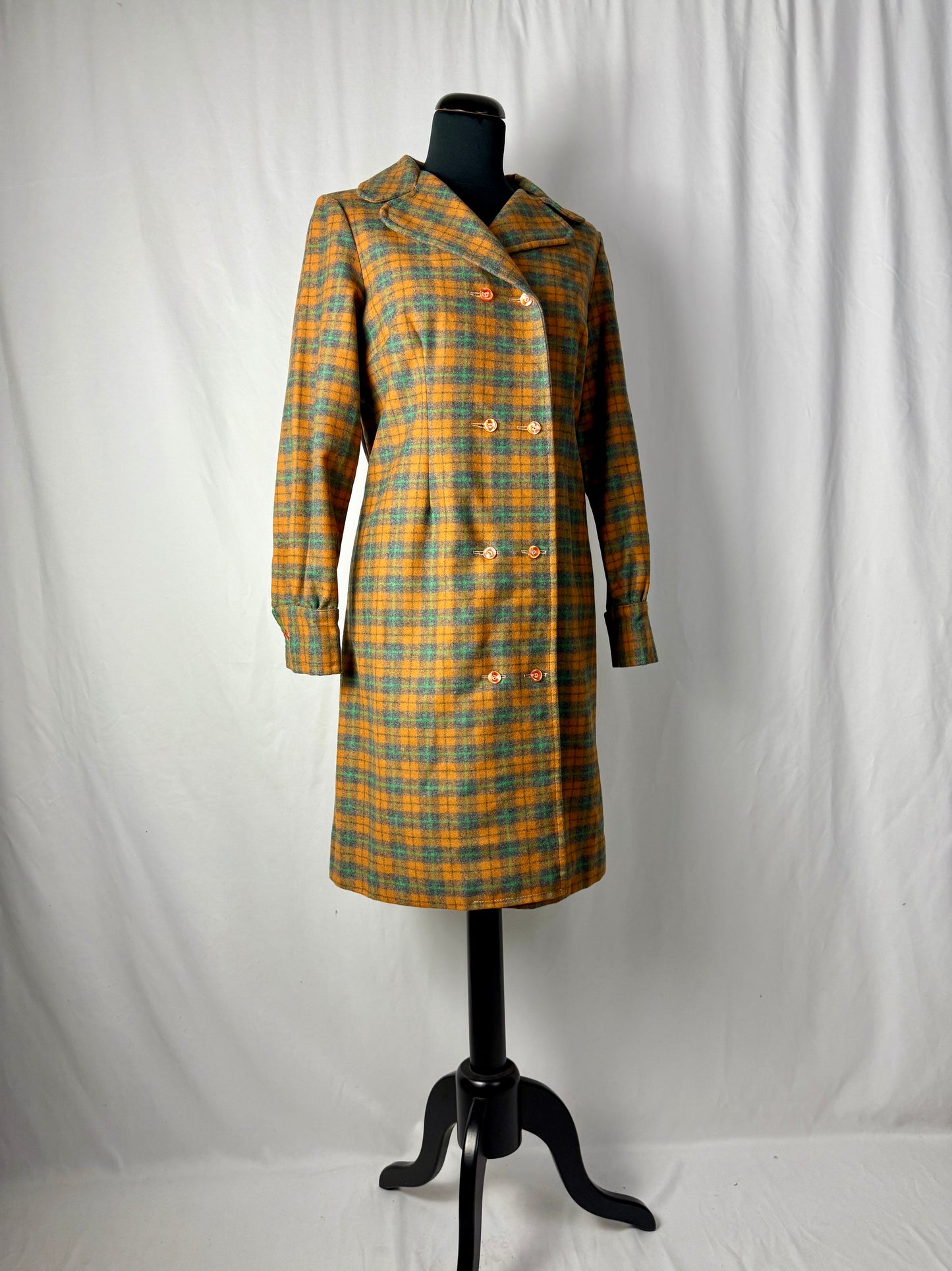 Abito sartoriale anni ‘60/‘70 in lana a quadri - TG. 42