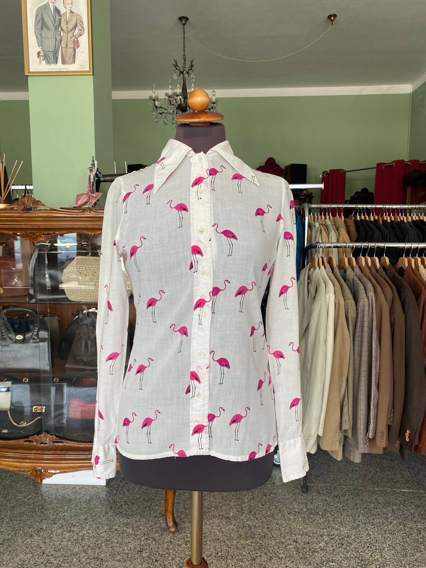 Camicia 70s flamingo - TG. 38/40