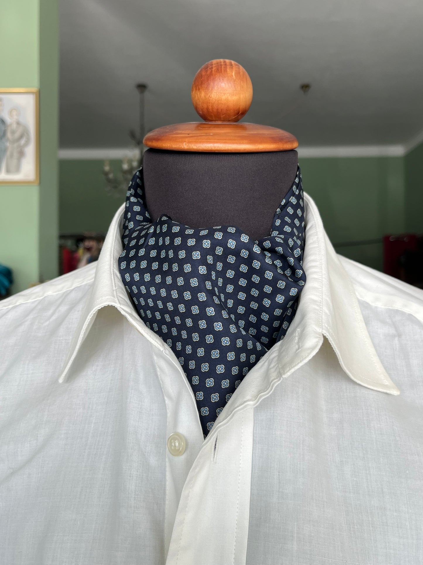 Ascot seta micro-fantasia