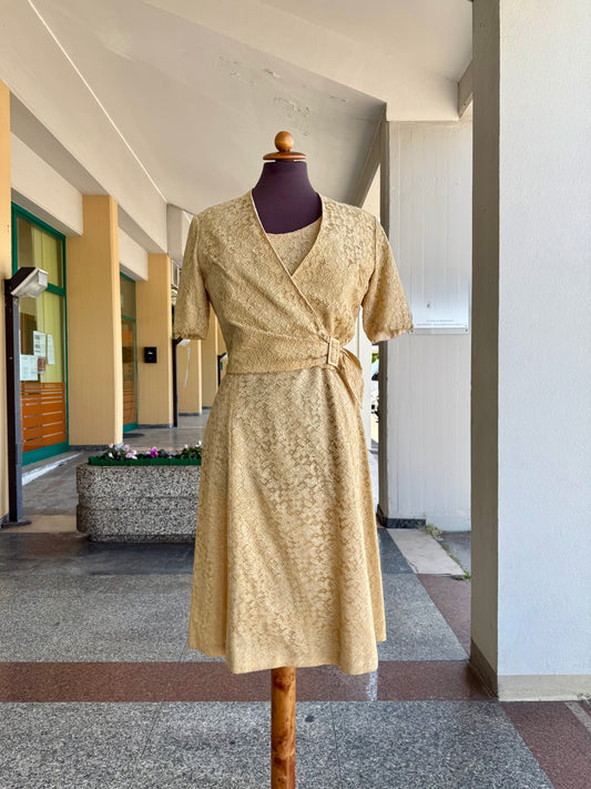 Abito + giacchino anni ‘60 in pizzo - TG. 40