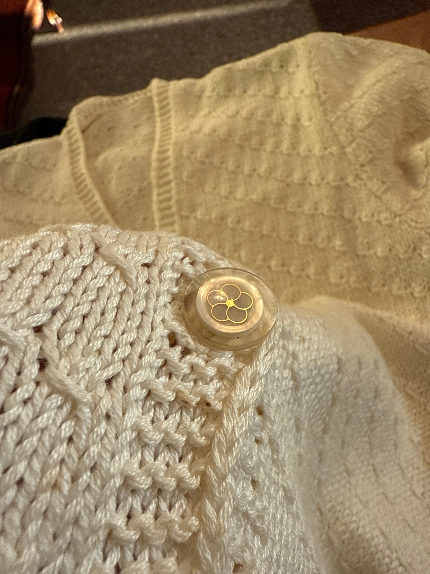 Cardigan artigianale panna - TG. 40
