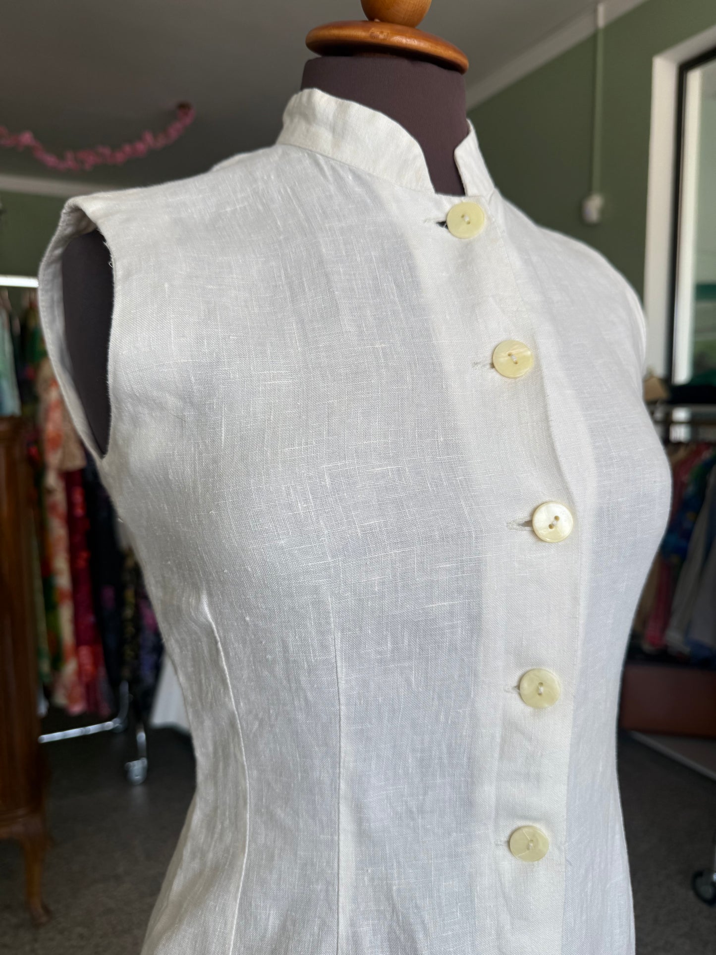 Tubino bianco in lino - TG 38/40