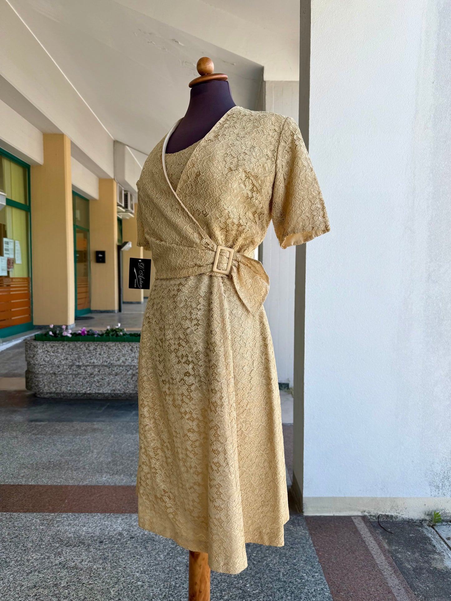 Abito + giacchino anni ‘60 in pizzo - TG. 40