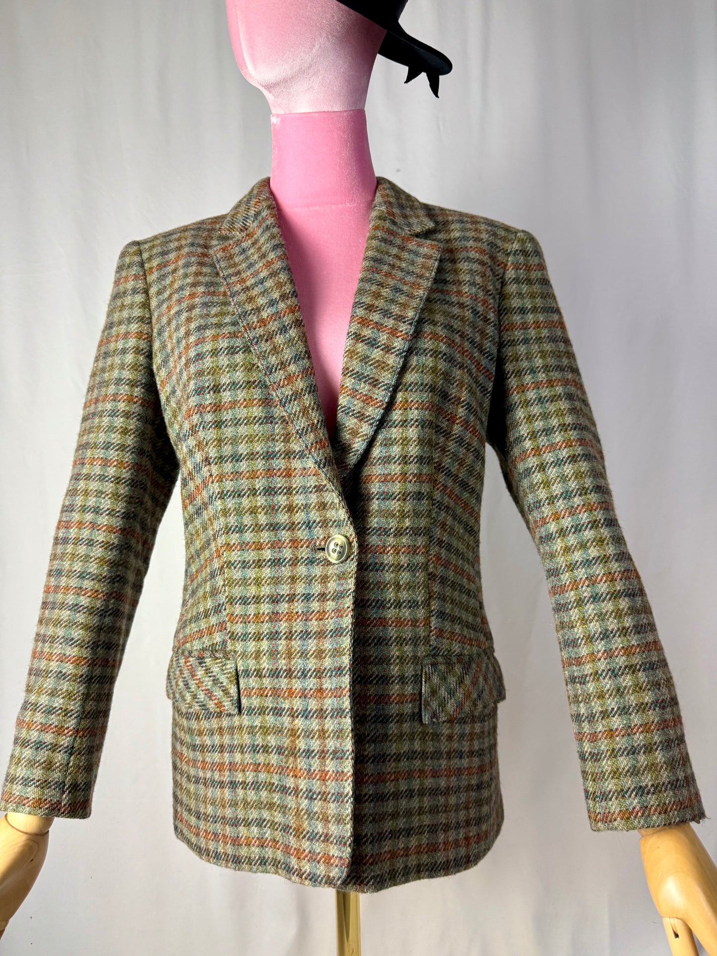Giacca in pura lana a quadri - TG. 42