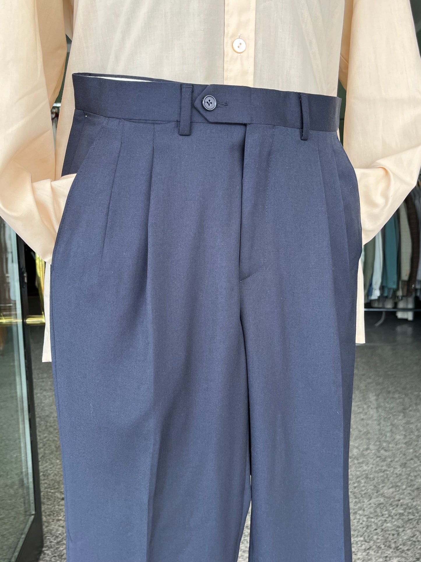 Calzoni anni ‘80 in fresco di lana tg. 46-48