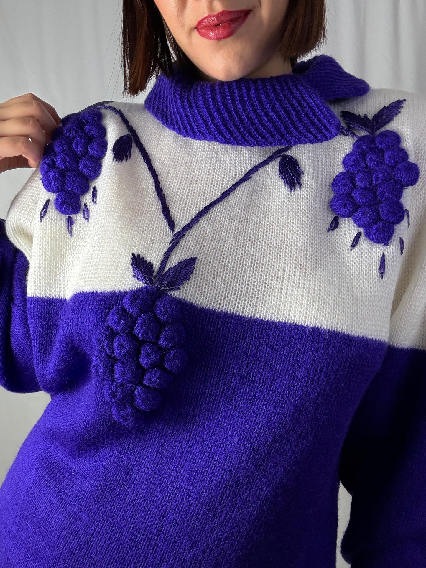Maglione con grappoli d’uva 🍇 - TG. 44-50