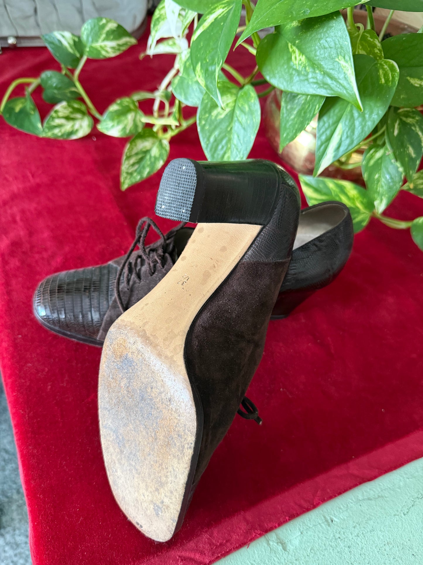 Scarpe stringate con tacco anni ‘70 - NR. 37 e mezzo