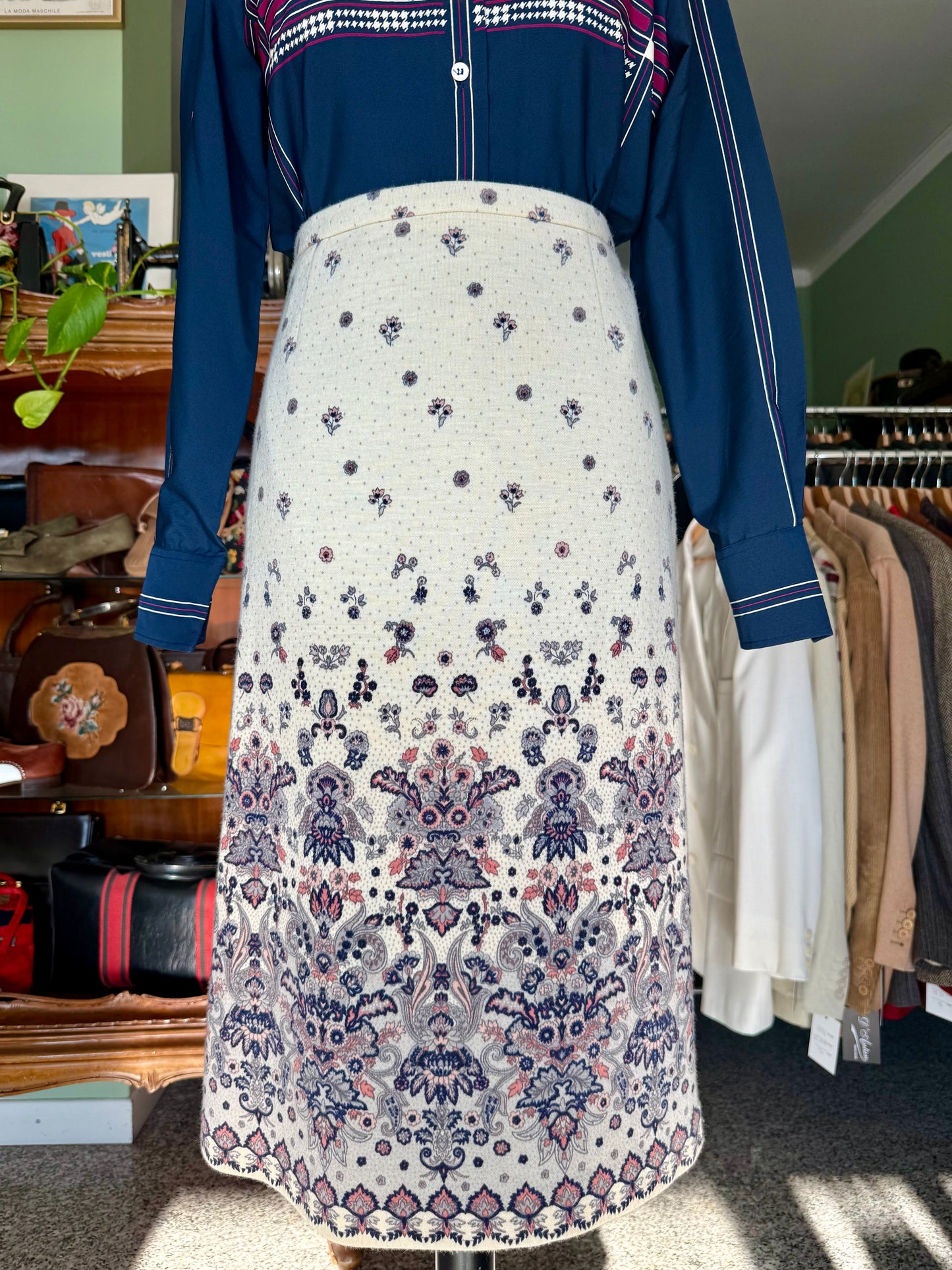 Gonna anni ‘70 a motivo floreale - TG. 46