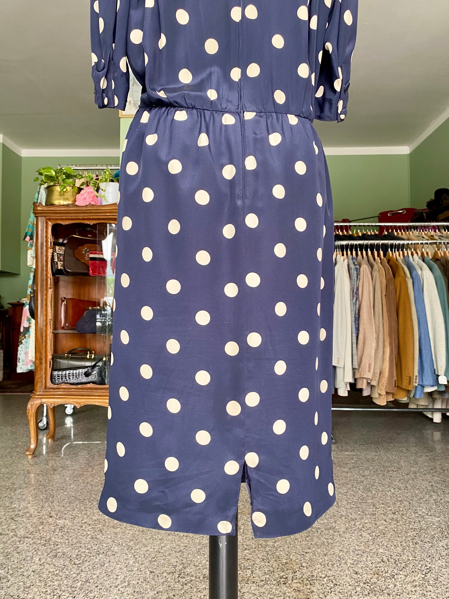 Abito classico a pois in seta - TG. 46