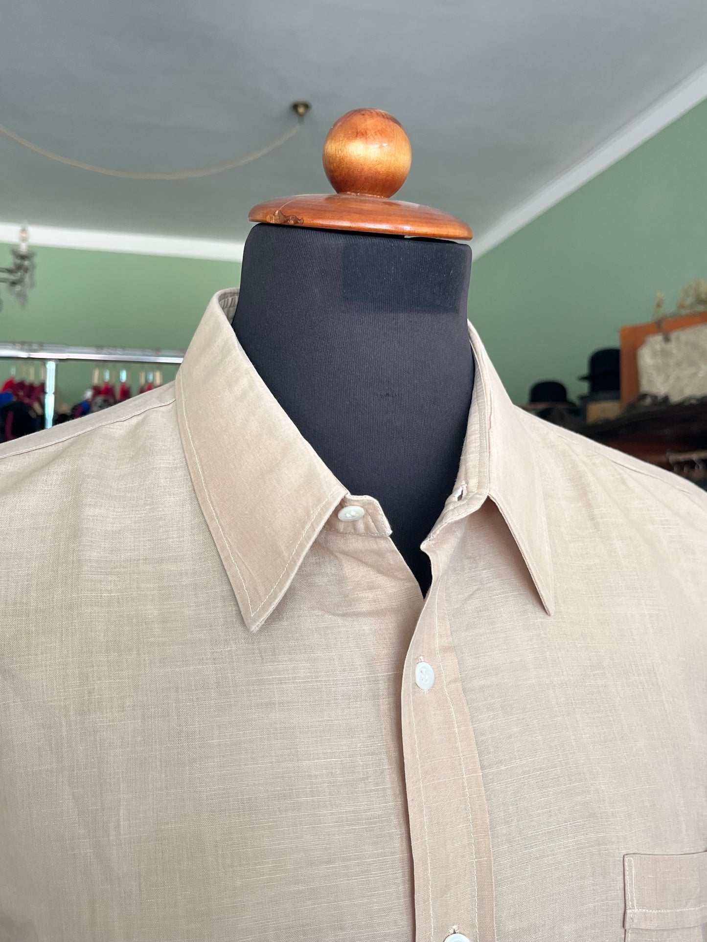 Camicia a maniche corte lino M-L
