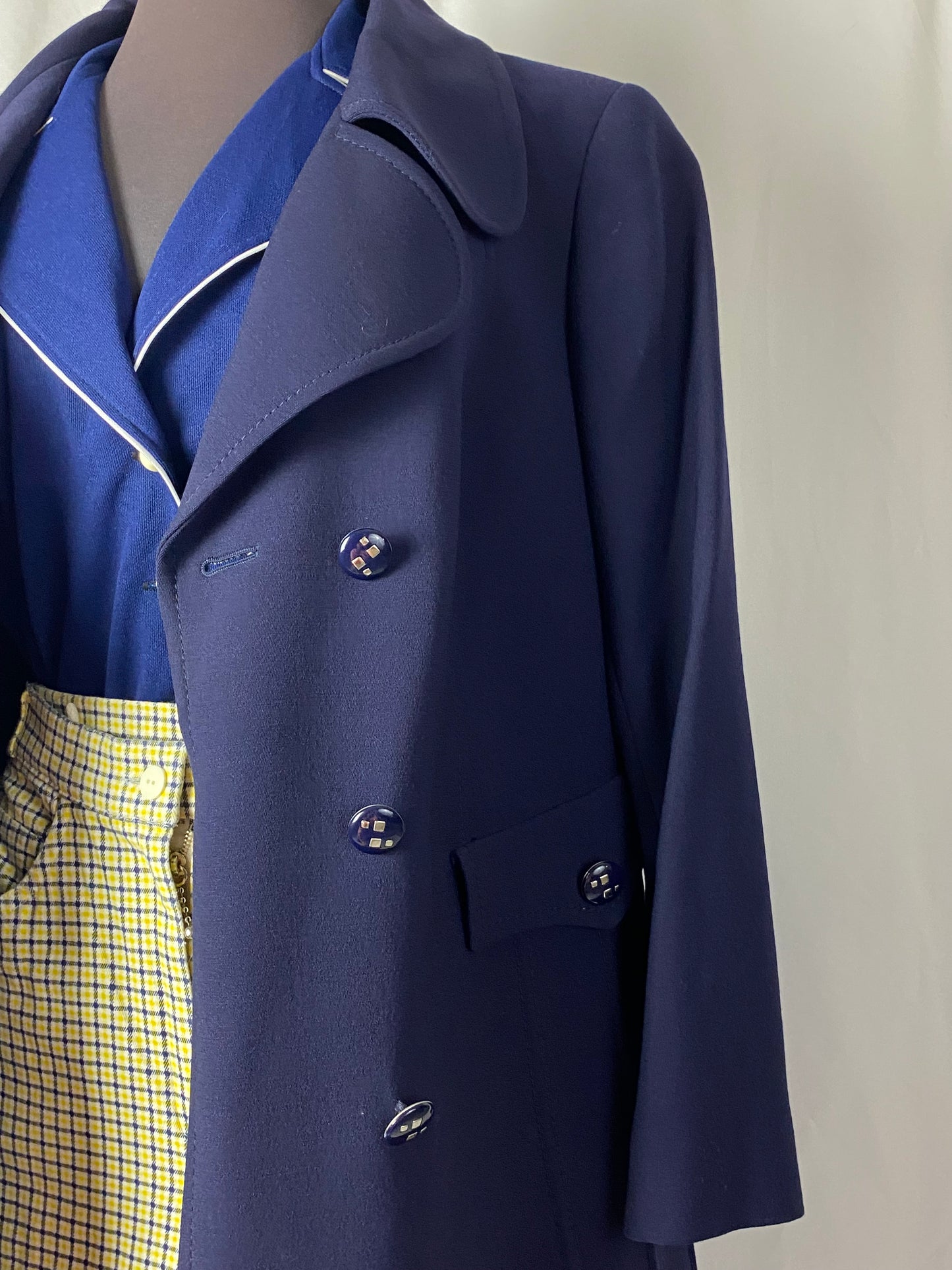 Cappotto anni ‘70 blu navy - TG. 42 circa