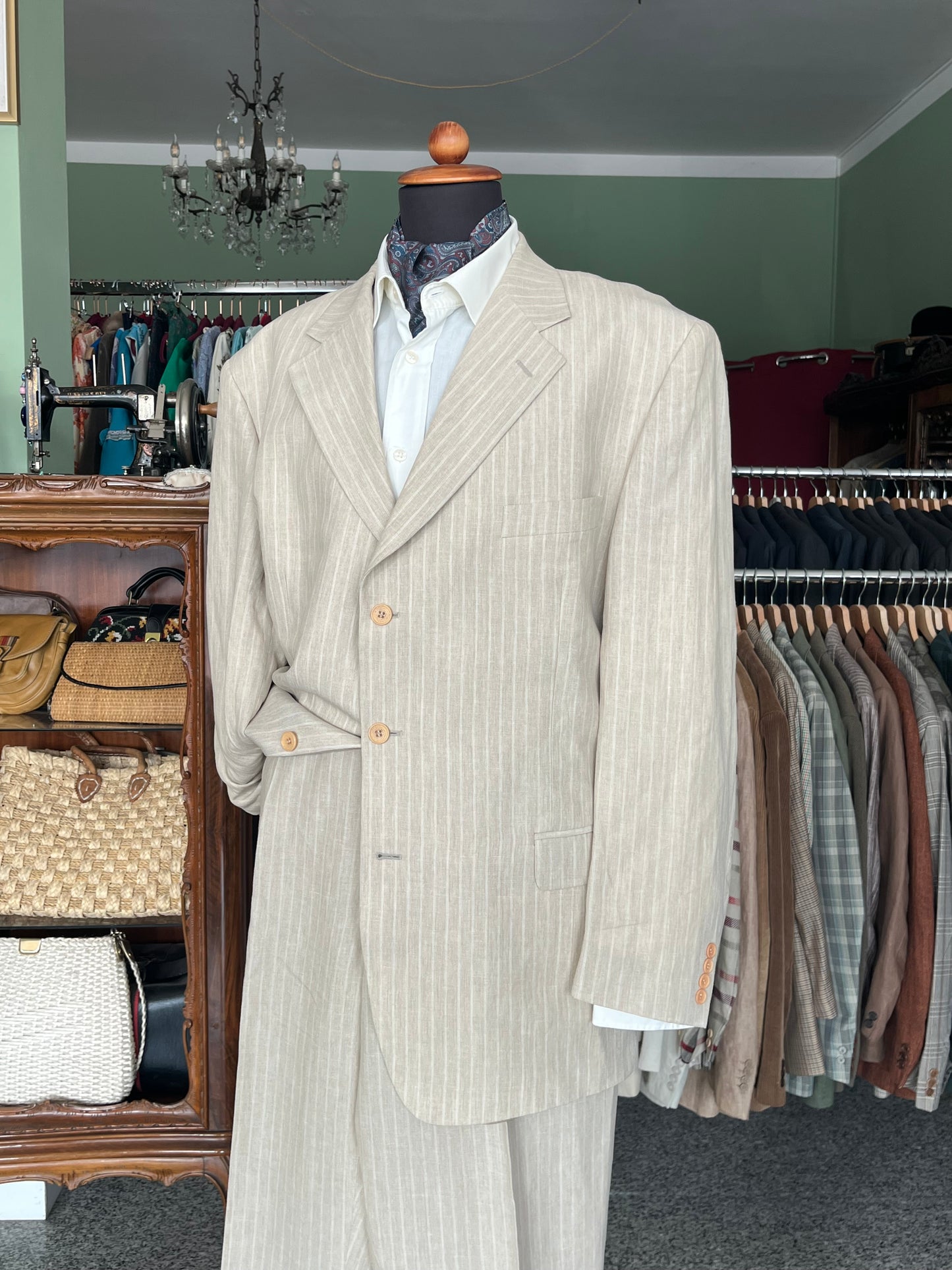 Completo in lino anni '90 tg. 60-62