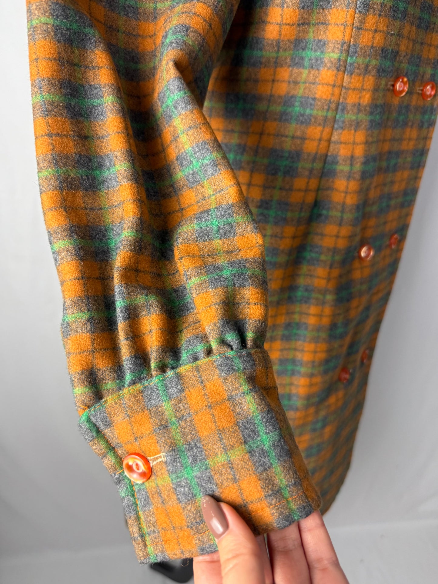 Abito sartoriale anni ‘60/‘70 in lana a quadri - TG. 42