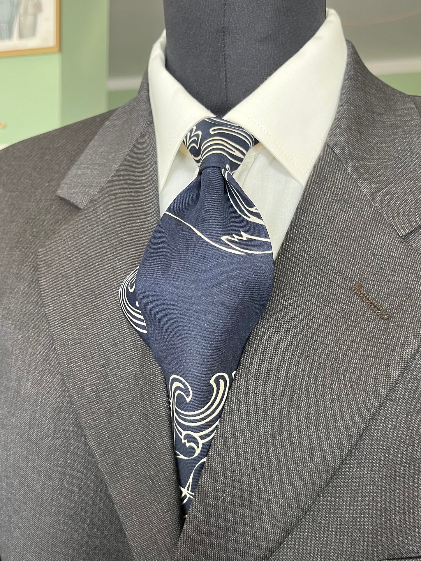 Cravatta swing anni ‘70 blu