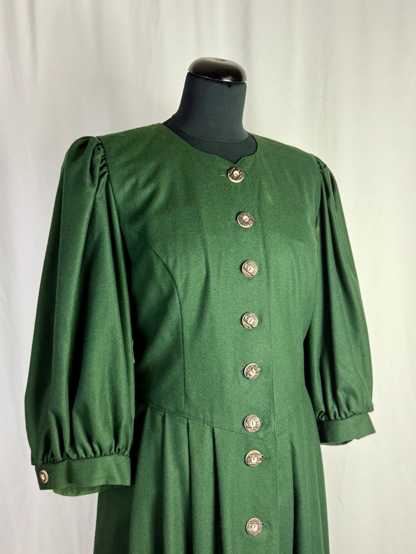 Abito tirolese verde bosco in pura lana - TG. 44