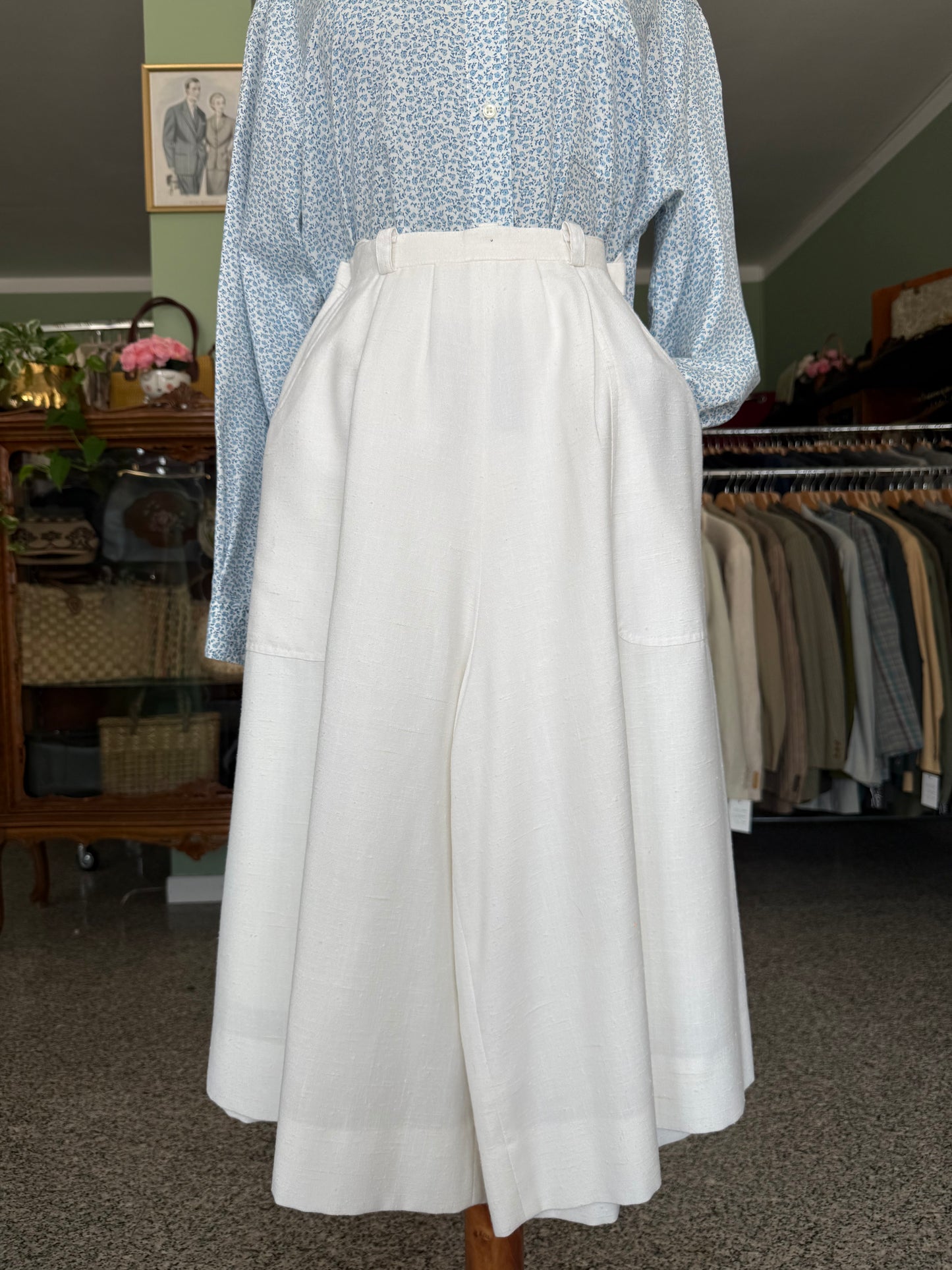 Gonna pantalone in lino - TG. 40
