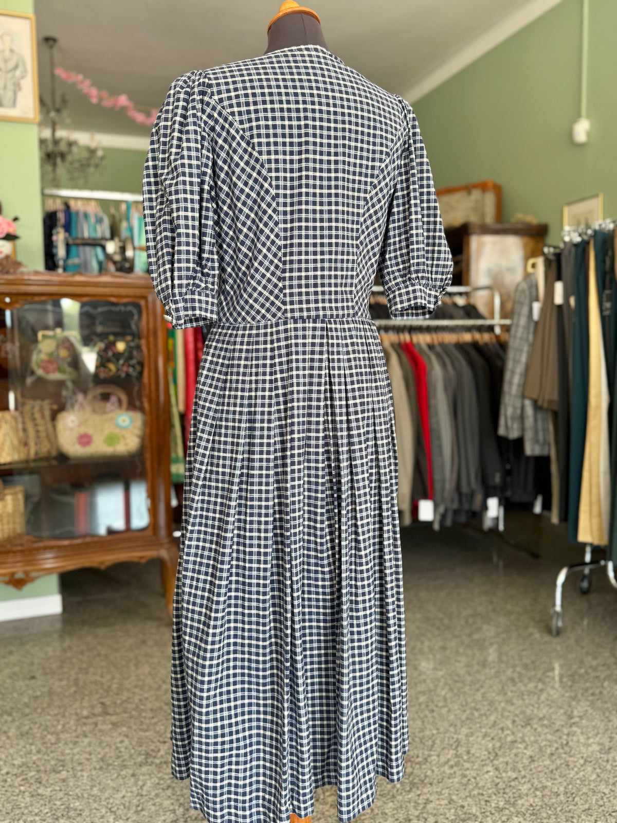 Abito tirolese Vichy in cotone - TG. 44/46