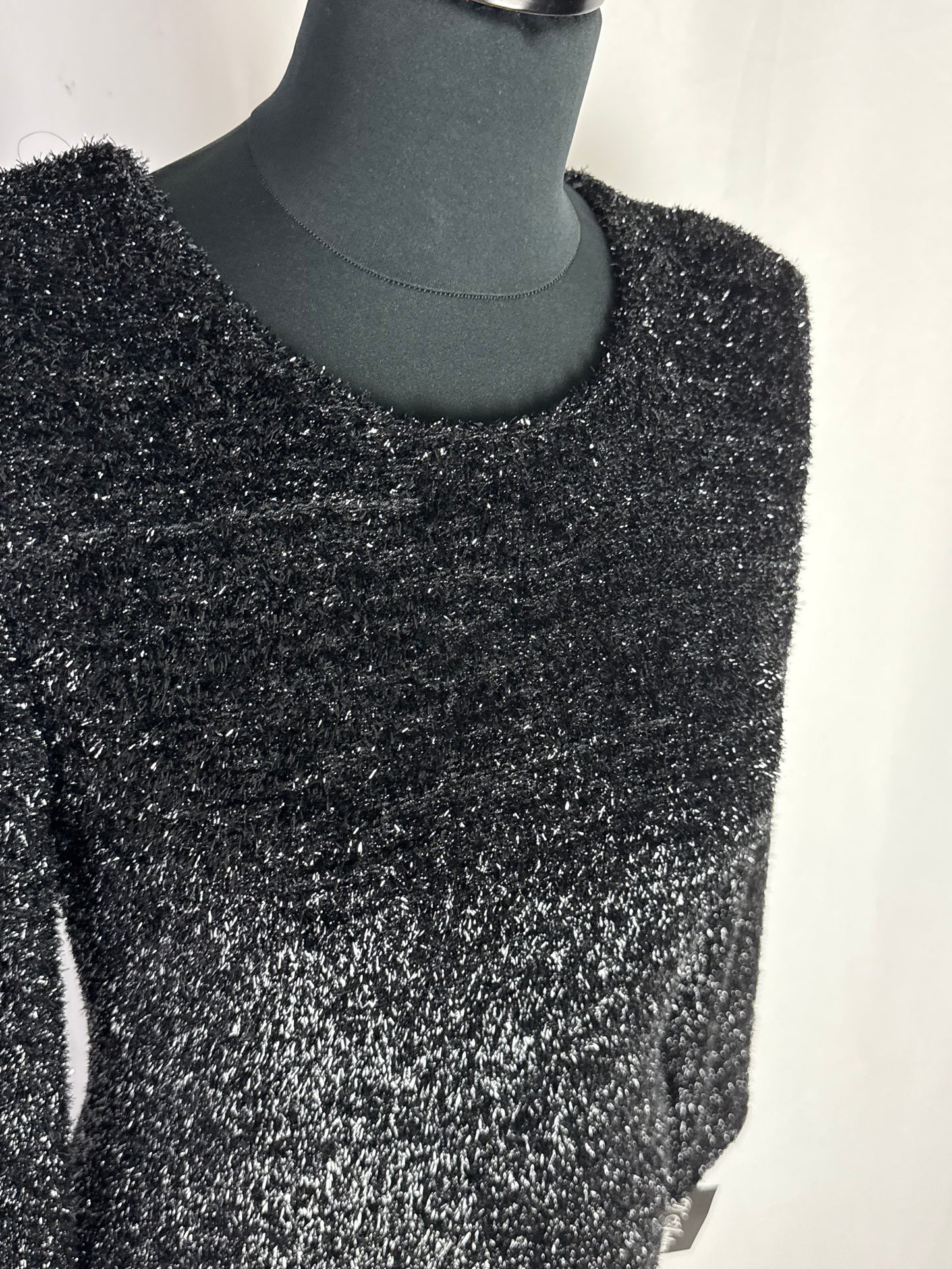 Abito anni ‘80 nero in lurex - TG. 40