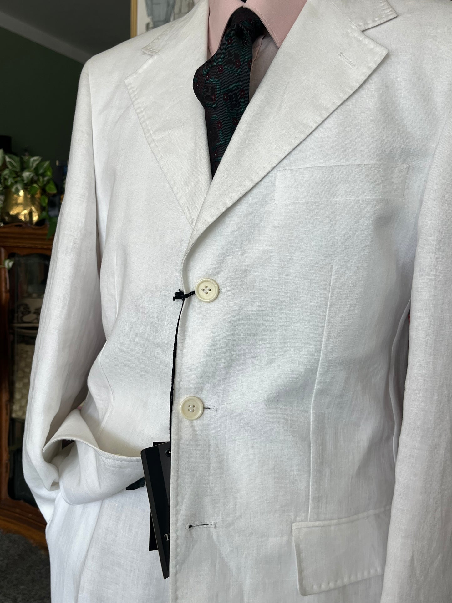 Completo in lino bianco NOS tg. 46