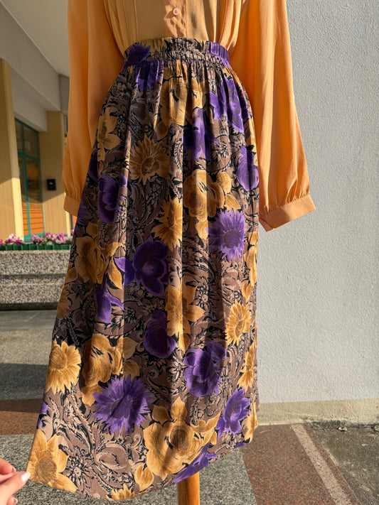 Gonna anni ‘80 fantasia floreale - TG. 50-52