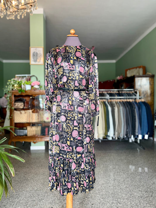 Abito anni ‘80 sartoriale pura seta - TG. 50/52