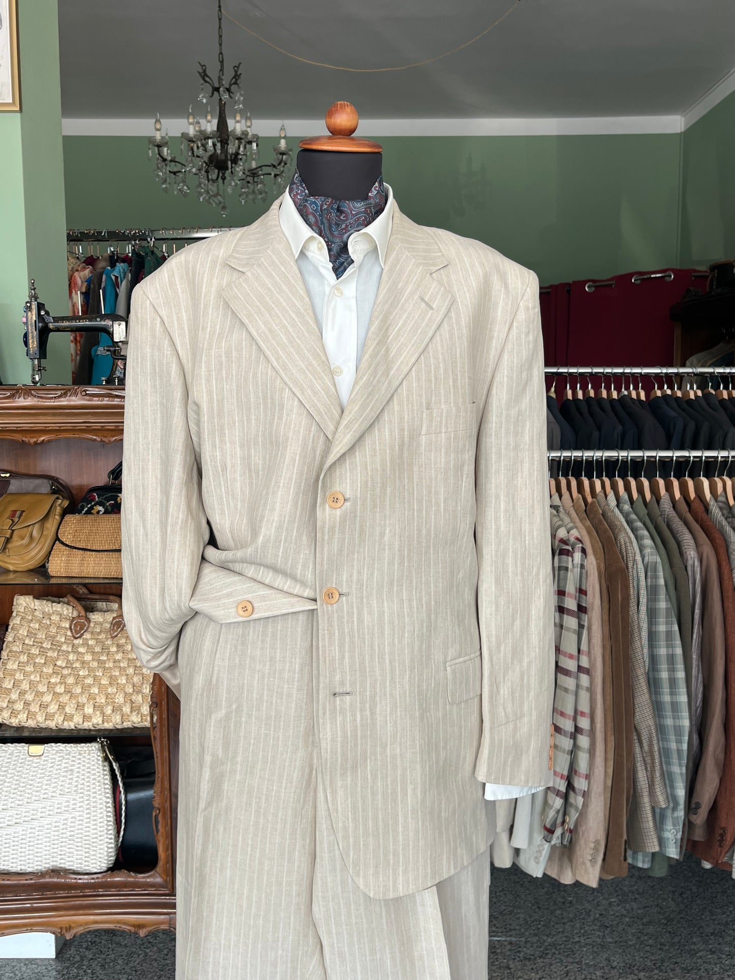 Completo in lino anni '90 tg. 60-62