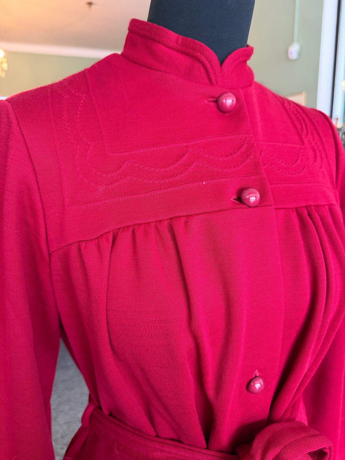 Abito rosso con cintura - TG. 44/46