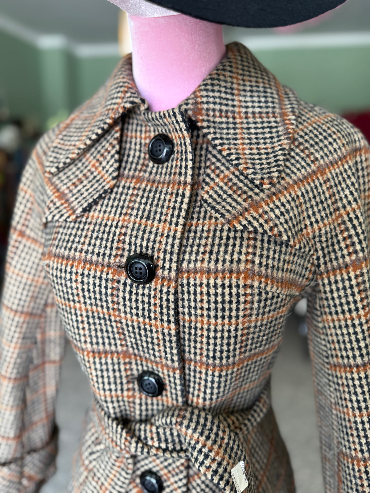 Princess coat anni ‘70 pied de poule - TG. 38